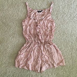 ZARA mulberry silk shorts romper (new)